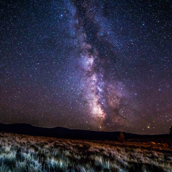 Starry sky near Barnhouse Campground, John Day Fossil Beds National Monument