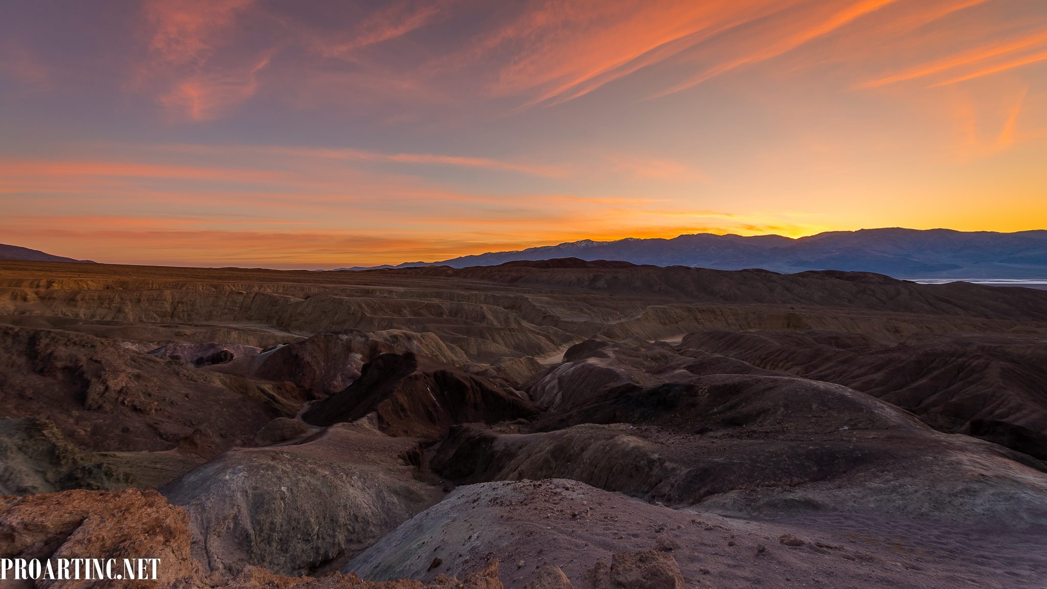 Sunset at the Artist's Drive, Death Valley National Park