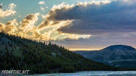 Amazing sunset at Yellowstone National Park 3