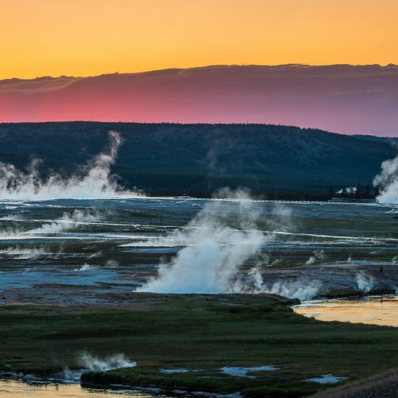 Sunset at Yellowstone National Park