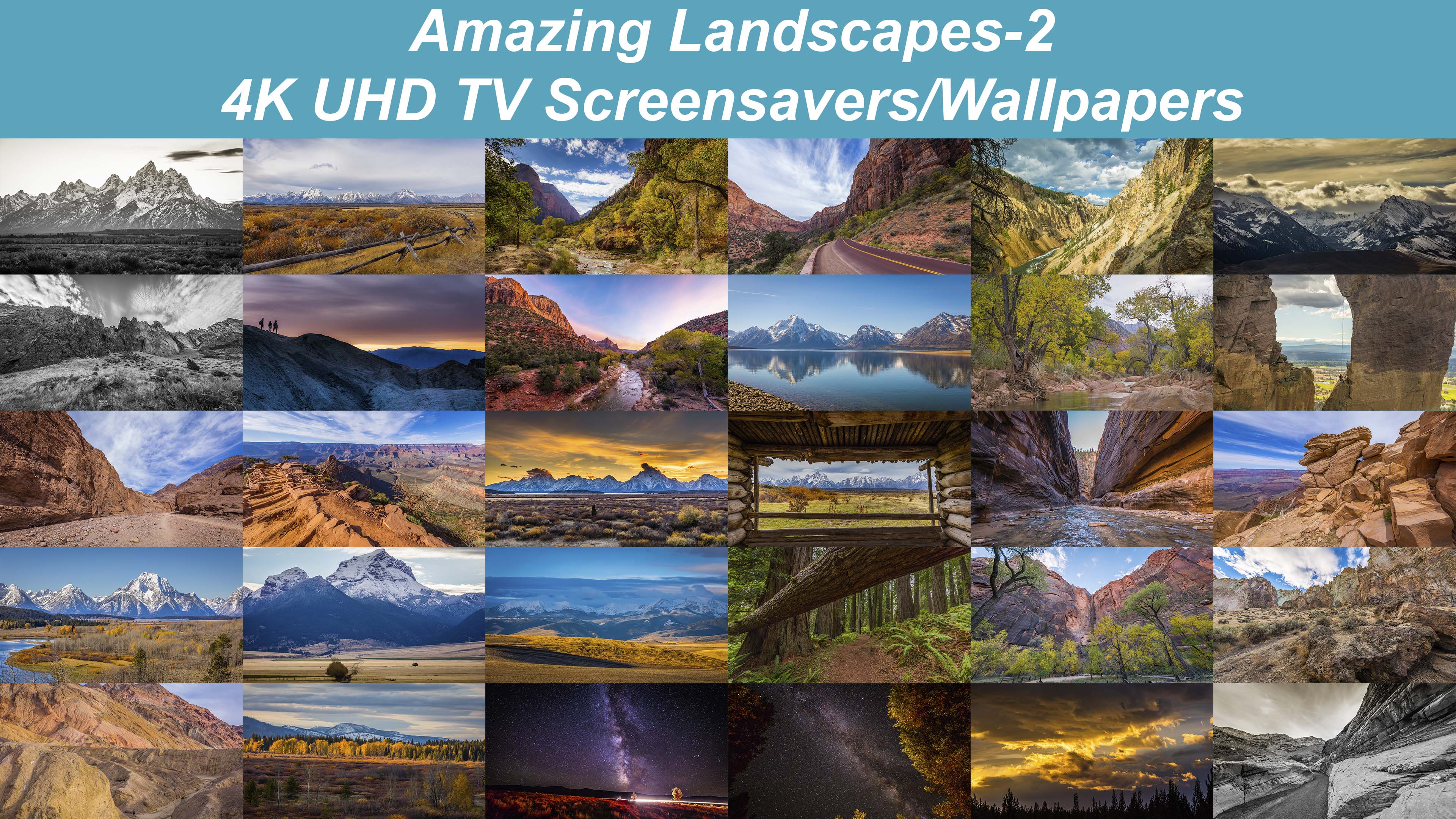 4K TV Screensavers/Wallpapers Amazing Landscapes2 ProArtInc