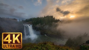 4K Nature Relaxation Footage - Snoqualmie Falls, Washington State