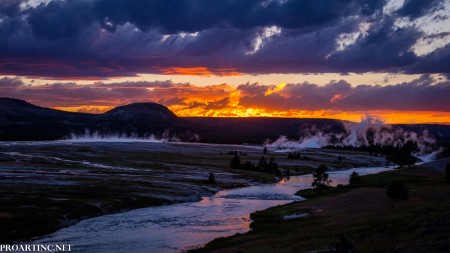 Sunset, Yellowstone National Park