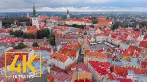 Estonia Tallinn from Above Urban Video
