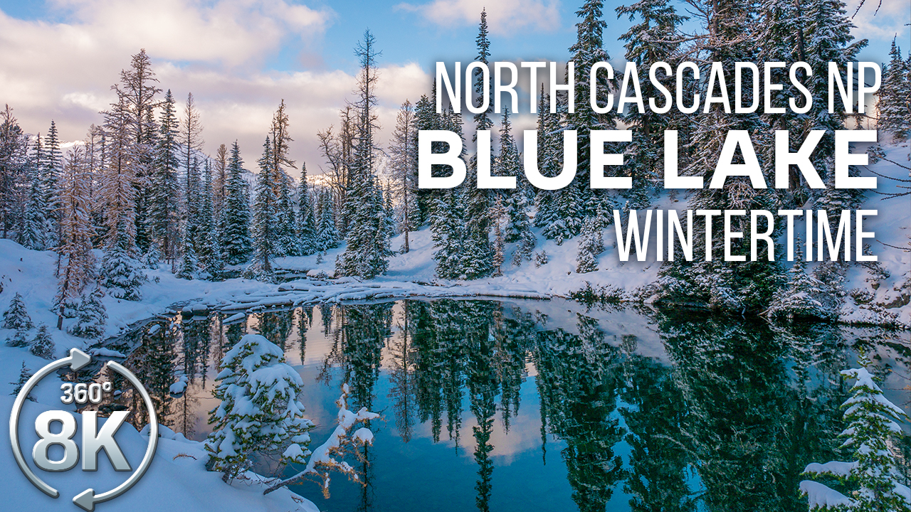 Winter_Scenery_of_Blue_Lake,_North_Cascades_National_Park_8K_360°