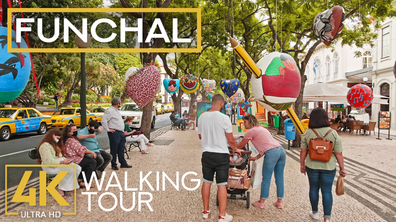 4K Exploring Funchal, Madeira City Walking Tour YOUTUBE