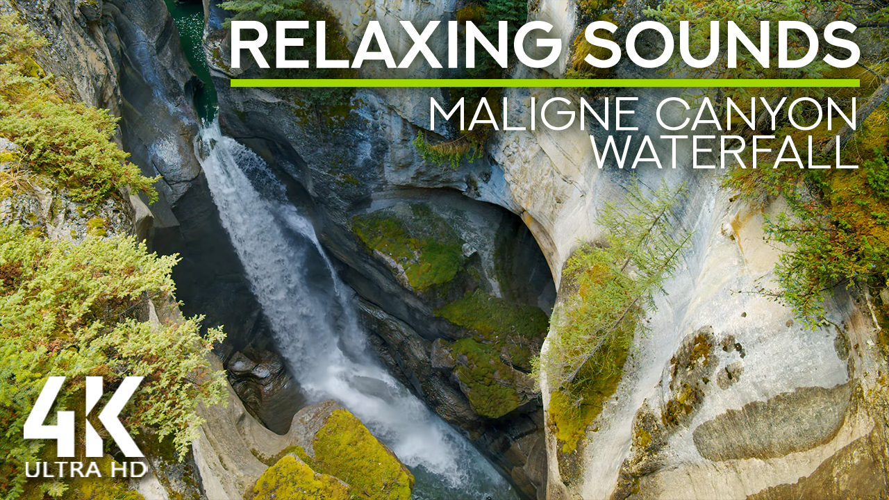 4k_Relaxing_sounds_of_Maligne_Canyon_Waterfall_Canada_8_HOURS_YOUTUBE