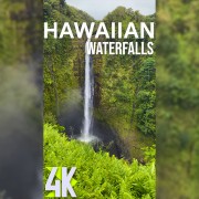 4K Hawaii Waterfalls Vertical Display Video 2 HOURS YOUTUBE