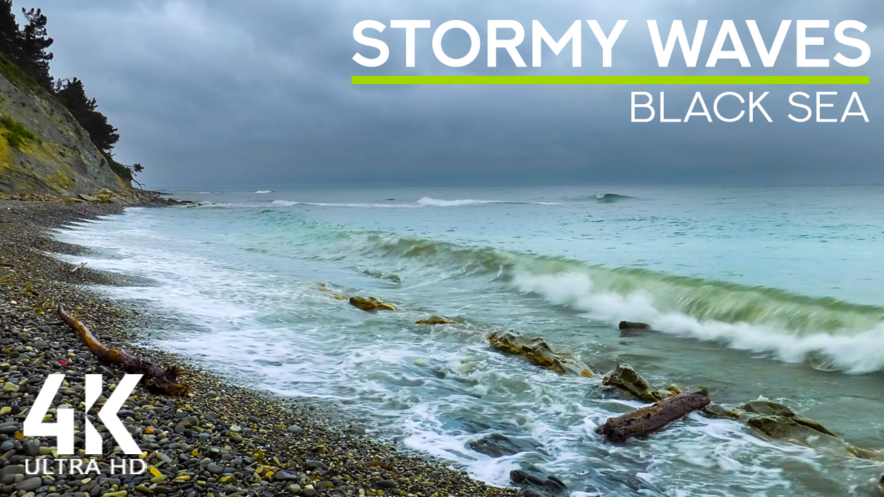 4k Storm on the Black sea 8 HOURS YOUTUBE
