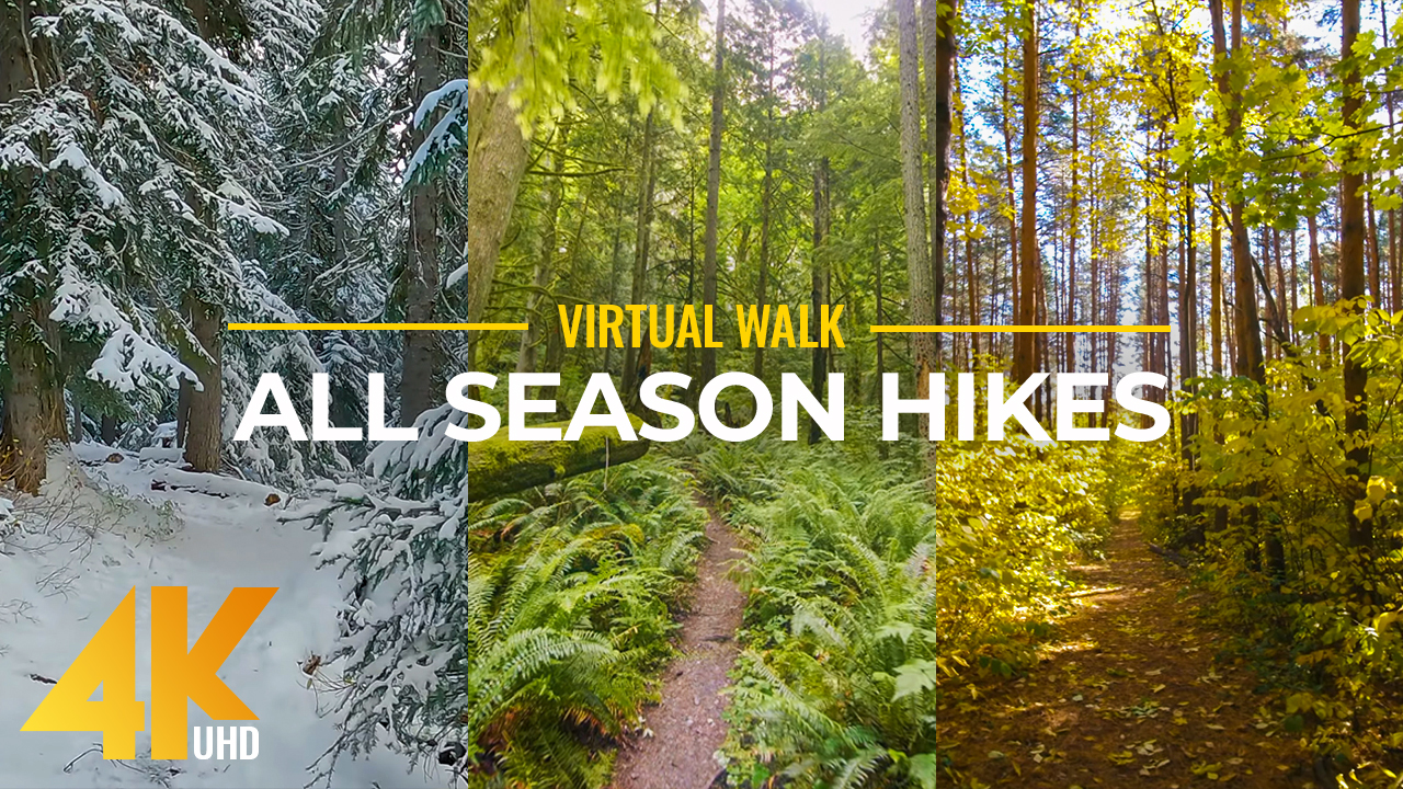 4k All Season Hikes Episode 1 VIRTUAL WALKING TOUR YOUTUBE