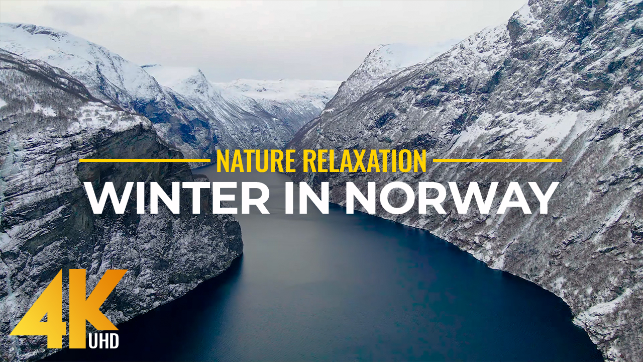 4K UNUSUAL WINTER IN NORWAY AERIAL RELAX VIDEO YOUTUBE
