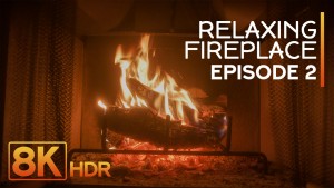 8k hdr Relaxing FIREPLACE Episode 2 Relax Video 3 Hours