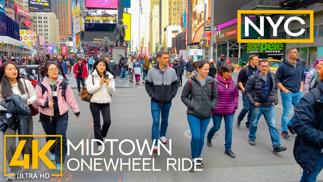 4K NYC Midtown Onewheel ride YOUTUBE
